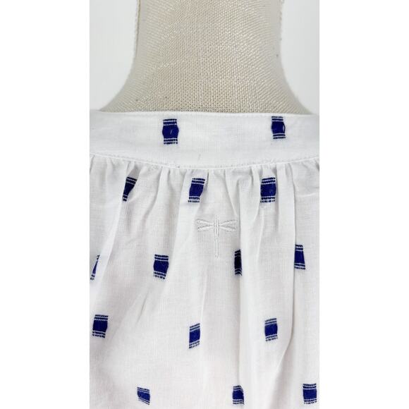 Tyler Boe Womens Molly Blouse 3/4 Sleeve Split Neck Cotton Size Small White NWT - Picture 8 of 13